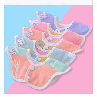 Yếm Xô 6 Lớp 2 Mặt - Yếm Xoay 360 Độ - Yếm Tròn - Yếm Dãi - Yếm Ăn Cho Bé