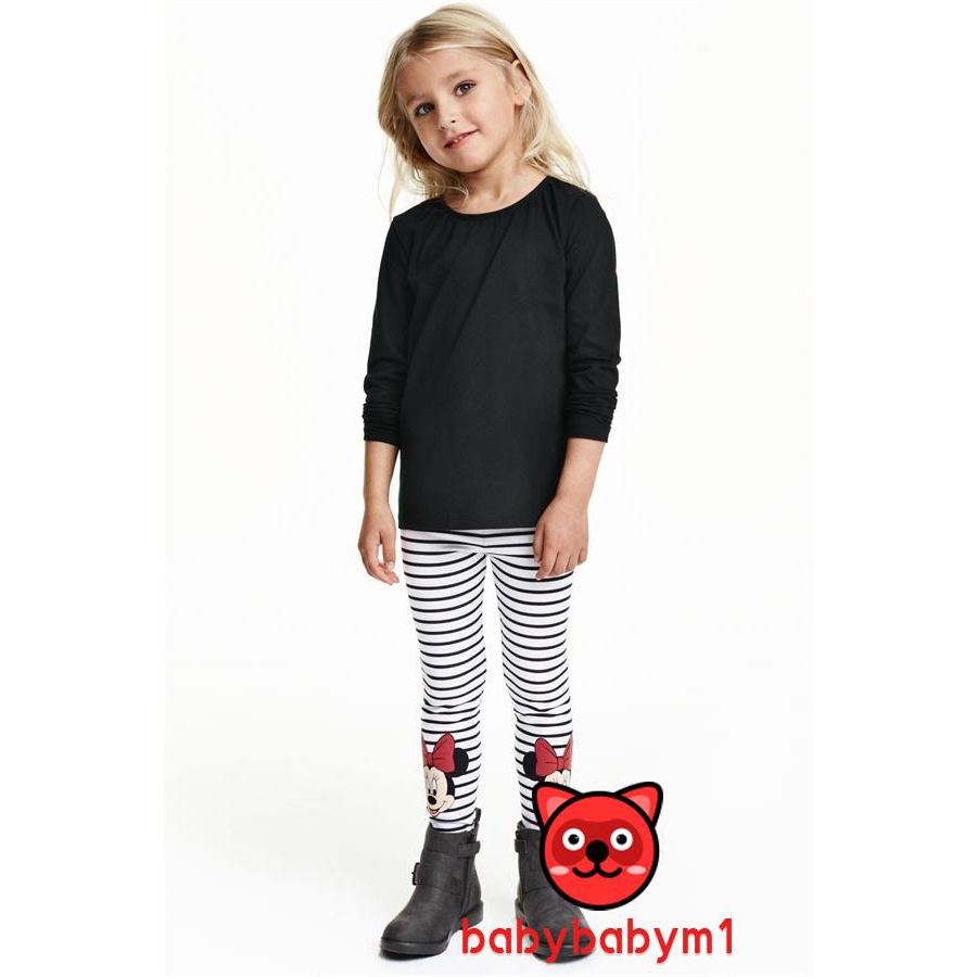 Quần Legging In Hình Chuột Mickey Cho Bé Gái Từ 2-7 Tuổi