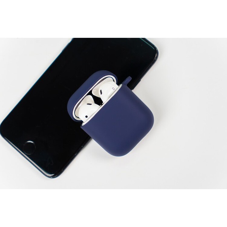 Hộp đựng Case for AirPods 1/2 Nhựa dẻo Liquid Silicone Case Meetu Xanh navy