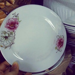 đĩa sứ hoa 18cm