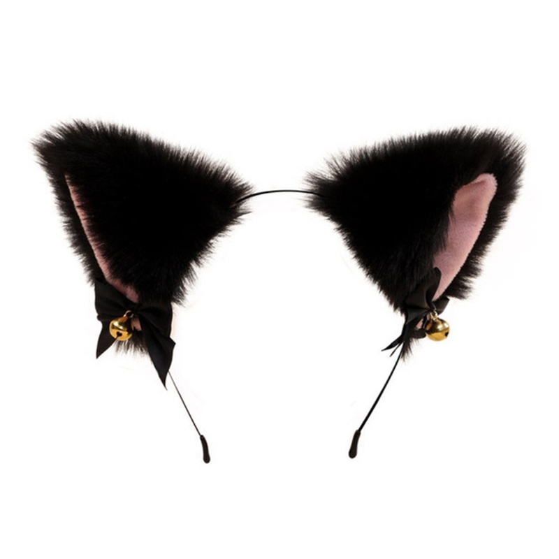 Bộ Vòng Cổ Choker Bằng Da Hình Tai Mèo Có Chuông Dễ Thương Cho Dịp Halloween