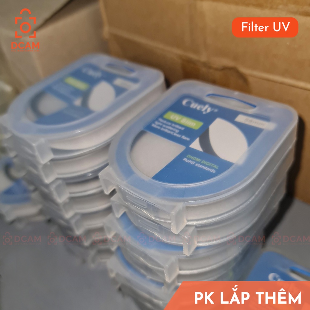 Filter kính lọc UV Cuely phi 40,5mm - 49mm - 52mm [chính hãng]