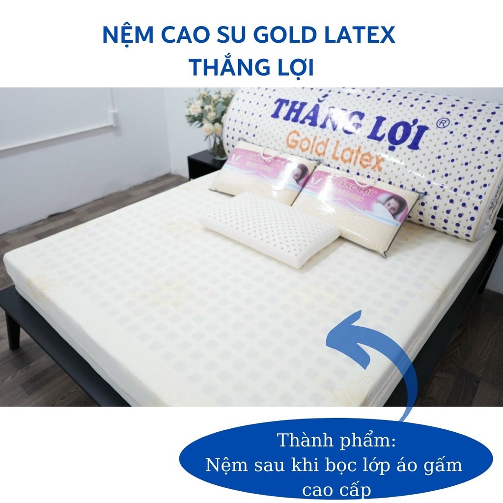 Nệm Cao Su Thắng Lợi Gold Latex Siêu Đàn Hồi, Bảo Hành Xẹp Lún 15 Năm