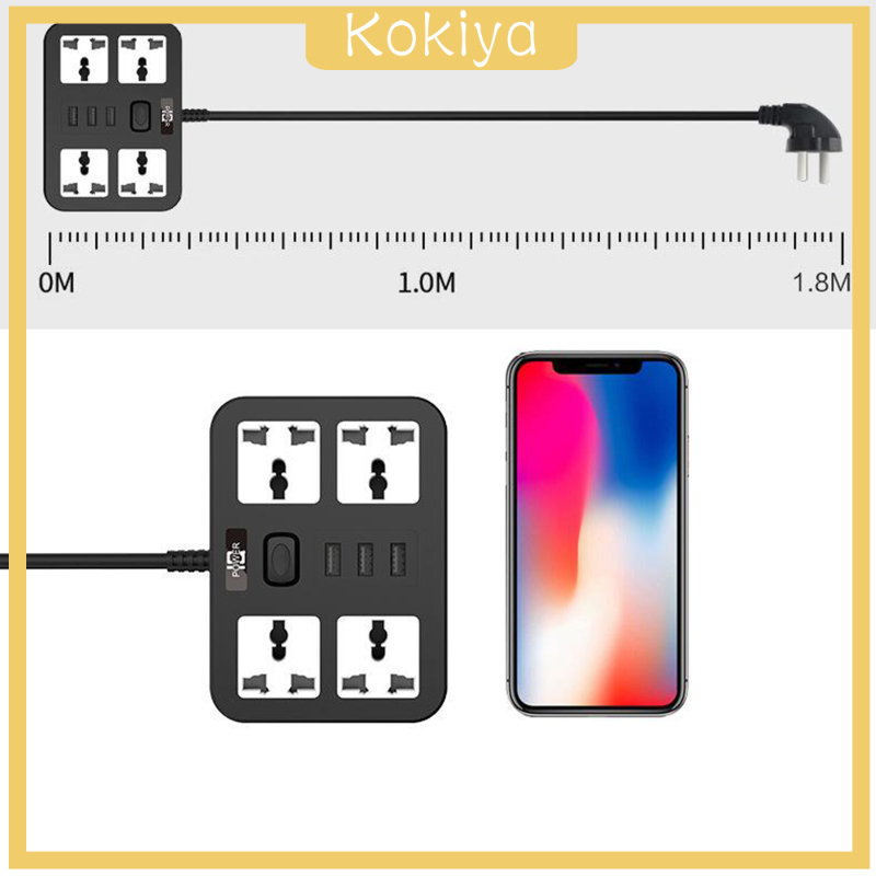 Ổ Cắm Điện Dây Dài 1.8m Với 3 Cổng Usb | BigBuy360 - bigbuy360.vn