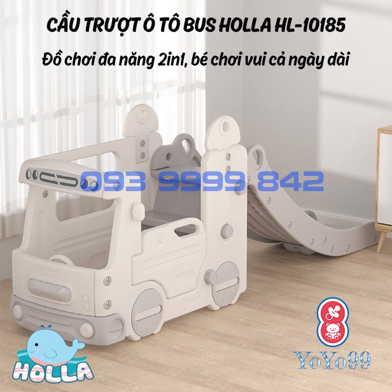 Cầu trượt Ô TÔ BUS Holla cho bé