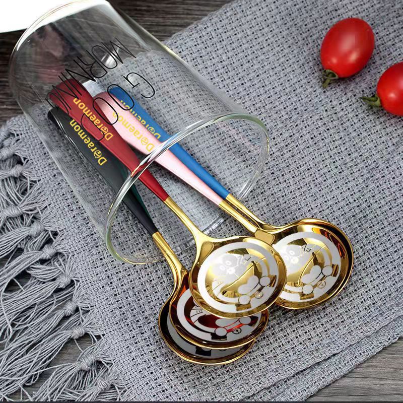Set 5 Thìa vàng DOREMON sang chảnh, muỗng ăn