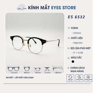 Gọng Kính Cận Nam Nữ EYESSTORE 6532 - Kim Loại