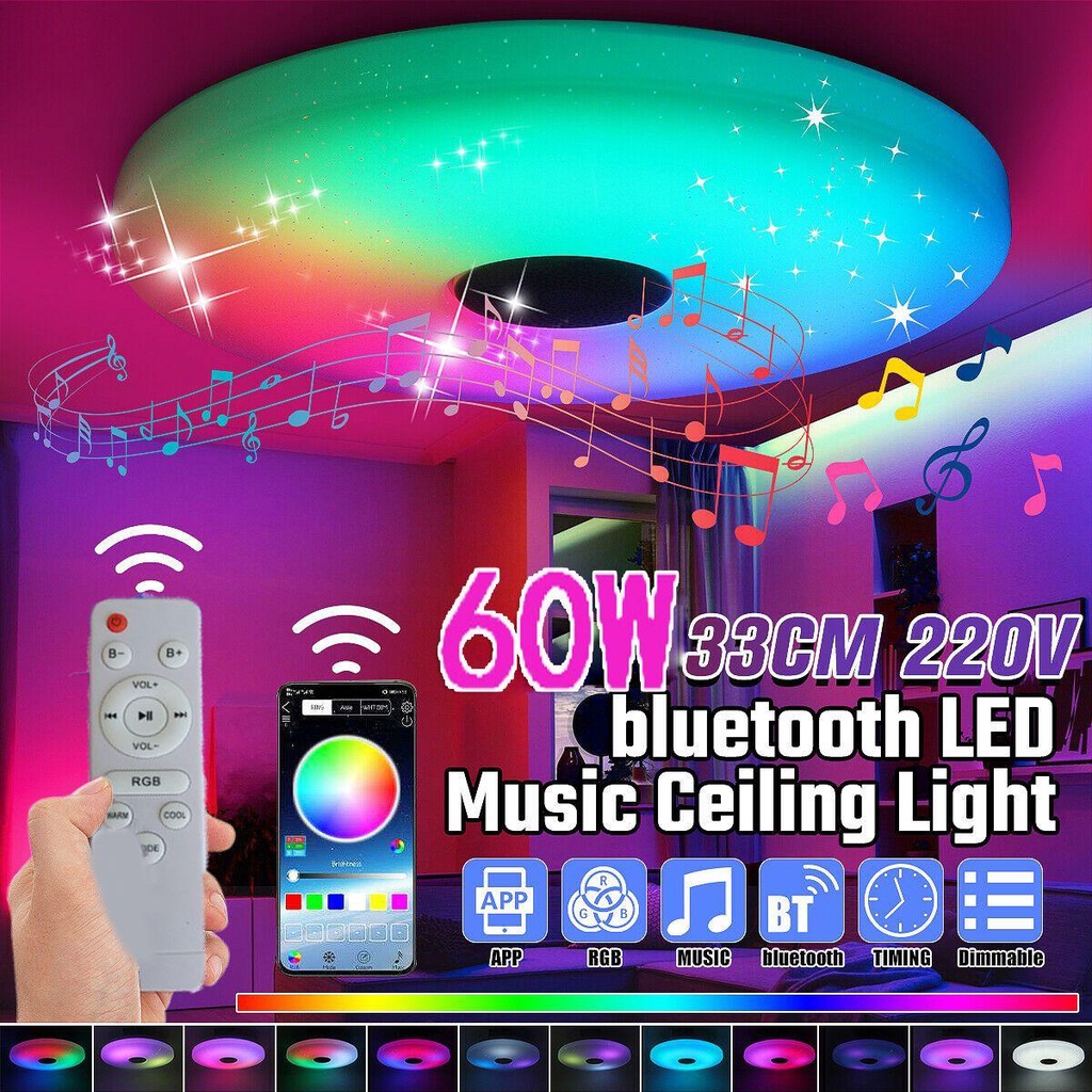 GOGOUP Đèn Trần Bluetooth APP &amp; Điều Khiển Từ Xa