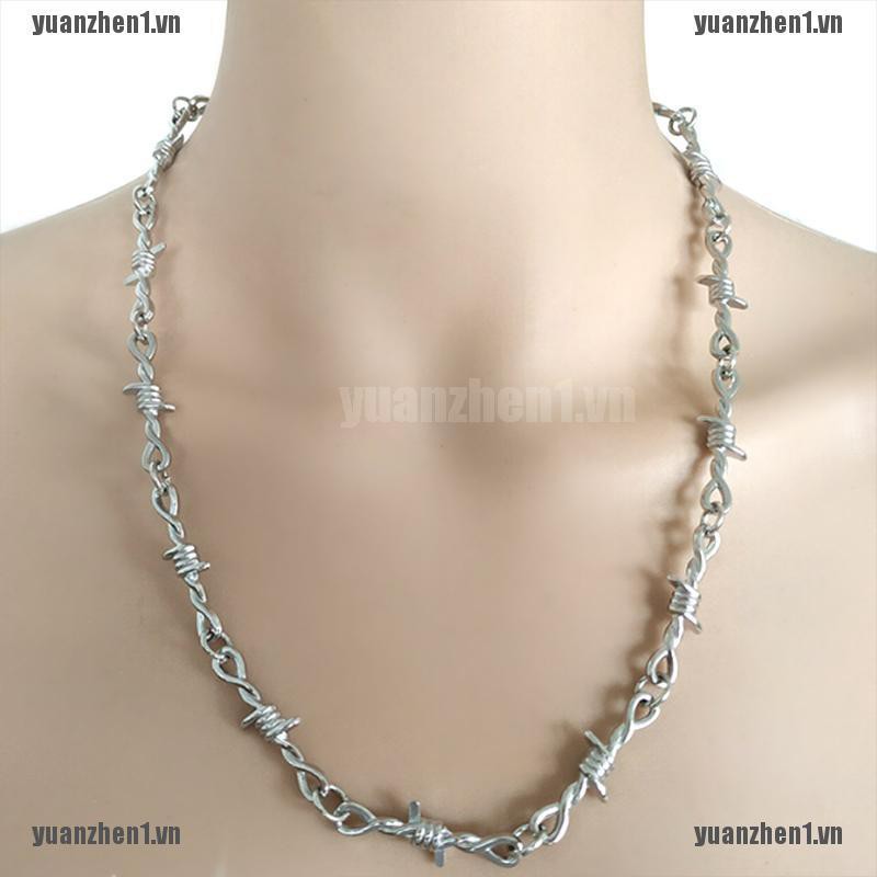 [YUANZHEN1] Vòng Cổ Dây Gai Phong Cách Hip Hop Punk Cho Nam Và Nữ