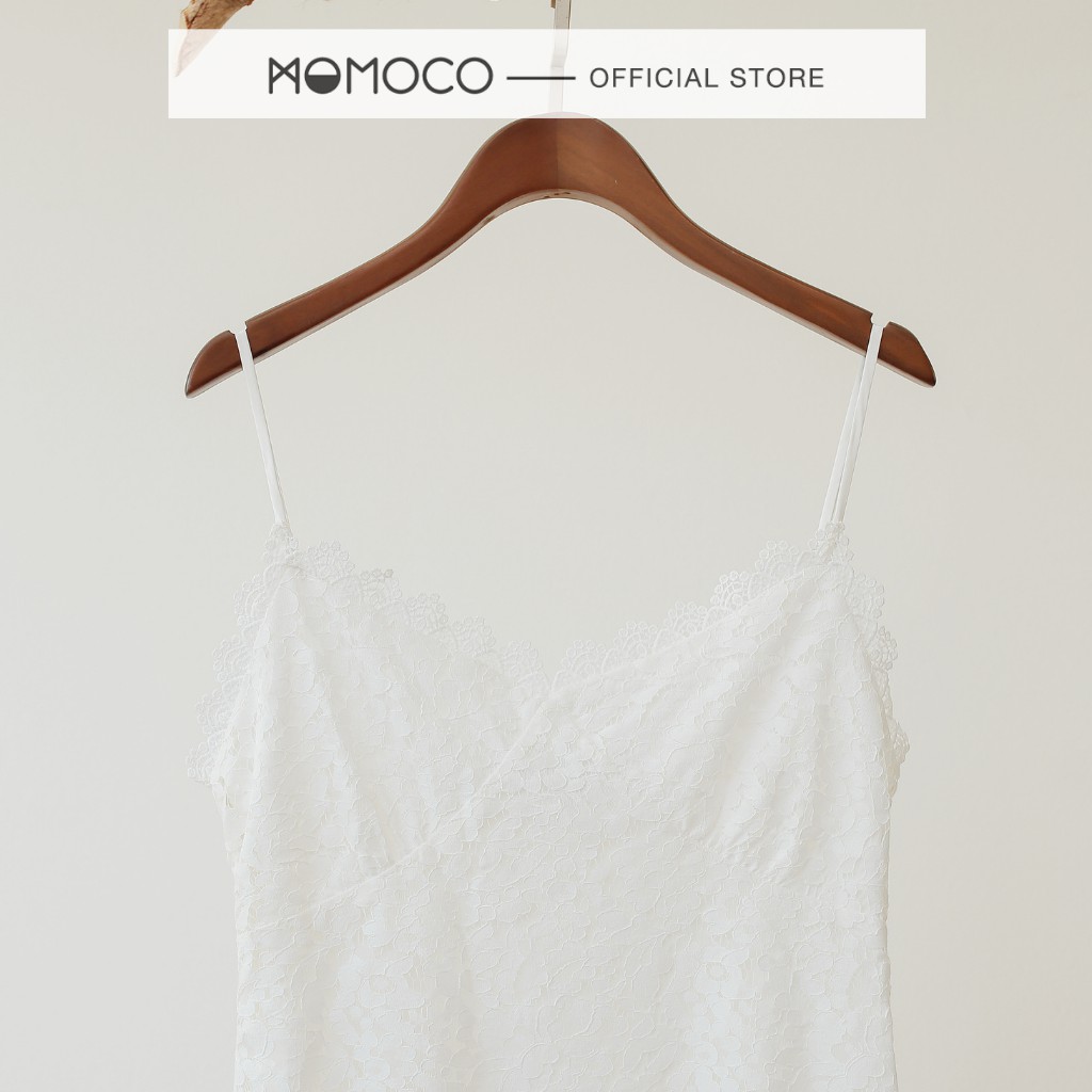 Váy Hai Dây MOMOCO Phối Viền Ngực Ren Đơn Sắc Tối Giản M2637