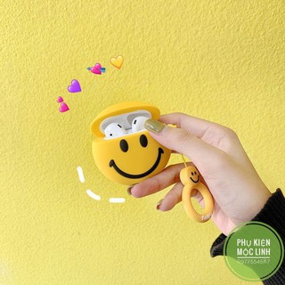 Case Ismile Vỏ Bao Airpods Đựng Tai Nghe Airpod 1 2 silicon dẻo Tặng kèm móc đeo tay Cover i11, i12... Smile