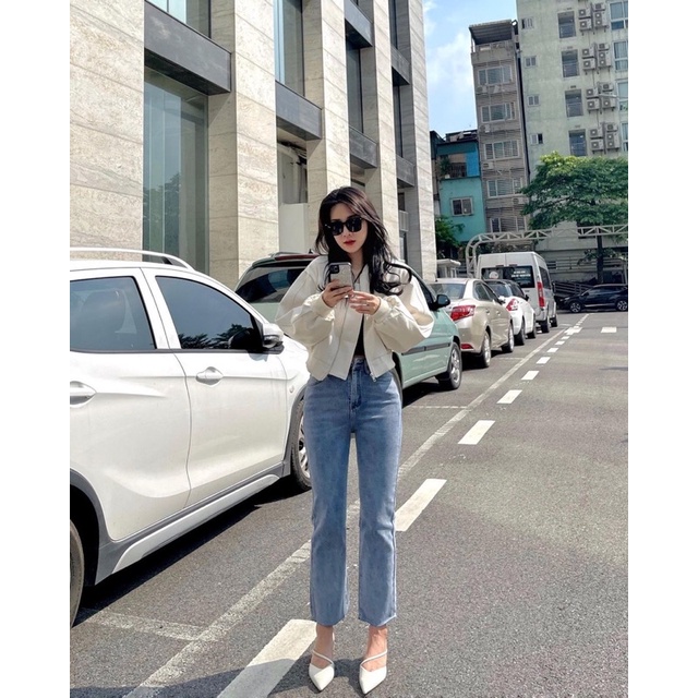 Áo khoác bomber DÁNG LỬNG chất dày form rộng khoá kim loại