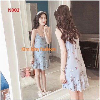 HÀNG CAO CẤP: Váy ngủ thun cotton cao cấp hình thỏ cực CUTE