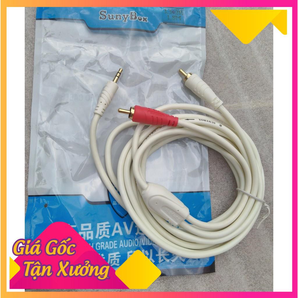 Dây kết nối âm thanh 1 đầu 3.5 ra hoa sen