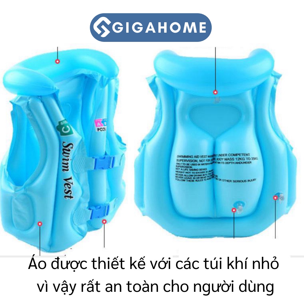 Áo Phao Bơi Đỡ Cổ An Toàn Cho Bé Từ 5-8 Tuổi GIGAHOME 4088