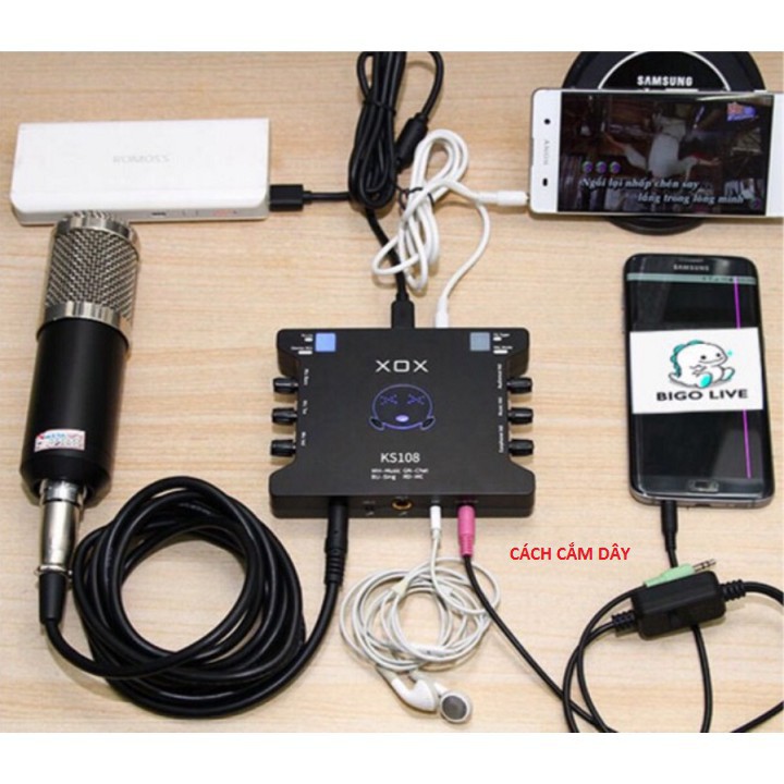 Dây Live Stream 3 Màu XOX MA2 Audio Adapter - Giắc Live Stream Thu Âm Cao Cấp Chính Hãng