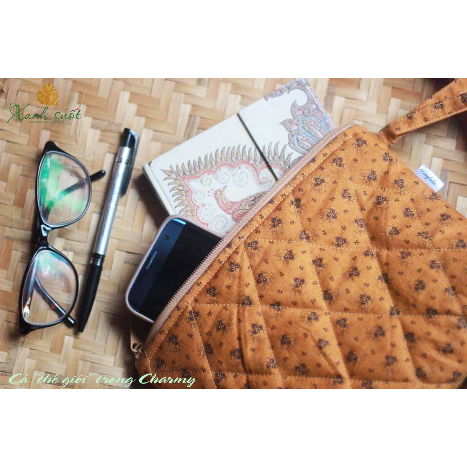 Túi ví cầm tay Charmy Base- đựng mỹ phẩm, đồ cá nhân- Maylala handmade