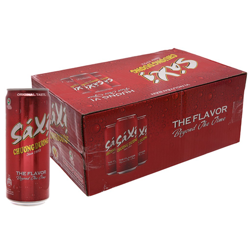 Thùng 24 Lon Xá Xị Chương Dương Lon 330ml