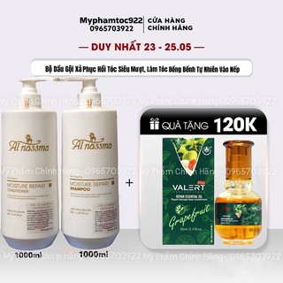 Cặp Gội Xả Al Nassma Phục Hồi Khô Sơ Cao Cấp 1000ml - gội xả al nassma chính hãng