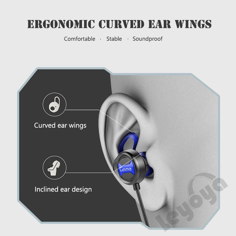 Tai nghe chơi game chụp tai Leyoya T90 chống ồn có mic dành cho game thủ PUBG Xiaomi Huawei Oppo Vivo
