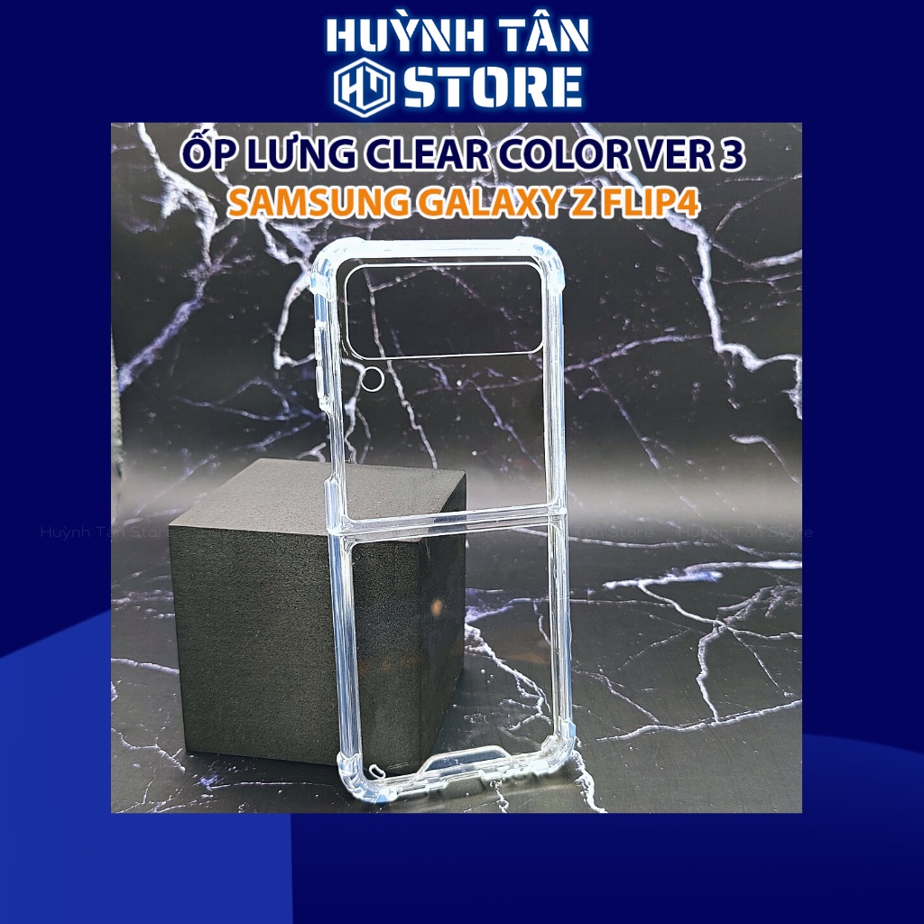 Ốp lưng Samsung Z Flip 3 Flip 4 trong suốt Clear Color Ver 3 viền dẻo chống sốc, chống va đập,giữ nguyên vẻ đẹp của máy