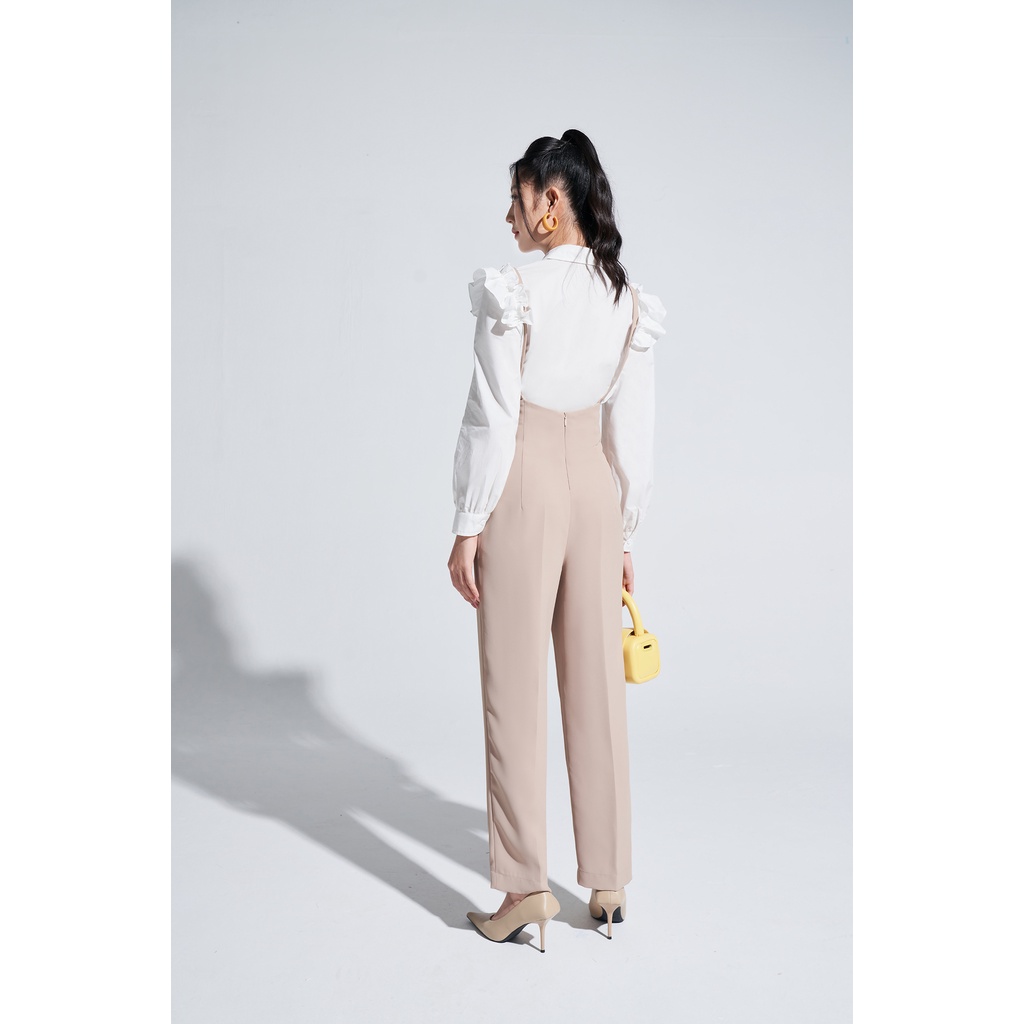 Áo sơ mi trắng nữ tay dài vai bèo LADY ME by Eva de Eva 21ASMO014T