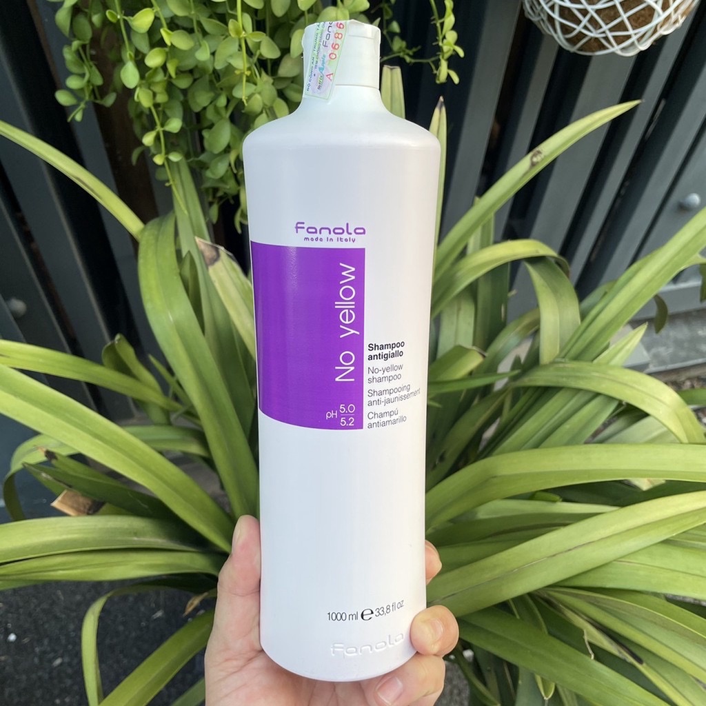 Dầu Gội Khử Vàng Fanola No Yellow 1000ml. Dầu Gội Tím Elgon.Hàng Chính Hãng NAMI