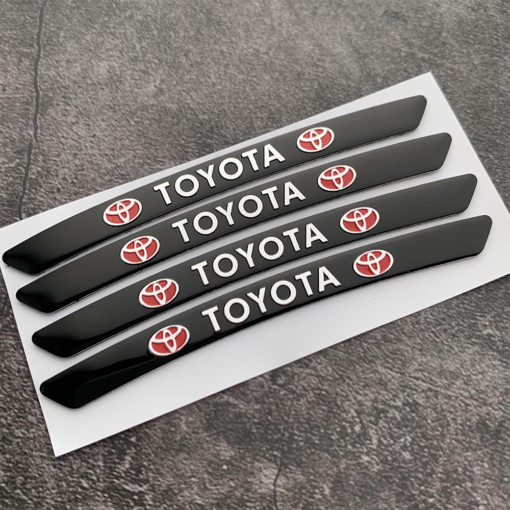 4 cái Huy hiệu Xe hơi Nhôm Bánh xe Trung tâm Sticker Dán trang trí vành xe TOYOTA cho Vios Fortuner Hilux Corolla Ralink