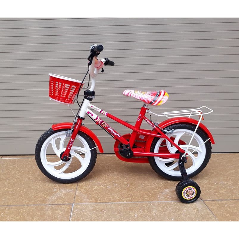 [Trợ giá] Xe đạp bánh 14 cho bé trai/gái 4-5 tuổi (đỏ + hồng + xanh)
