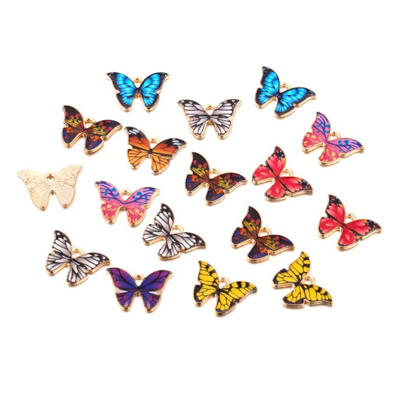 Mặt Vòng cổ Hình Bướm Thả Dầu DIY Charms