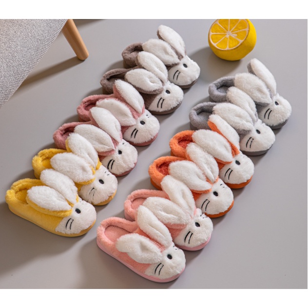 Dép Bông Đi Trong Nhà Cho Bé Và Mẹ Ấm Chân - Đế Chống Trơn Trượt - D75 - D105