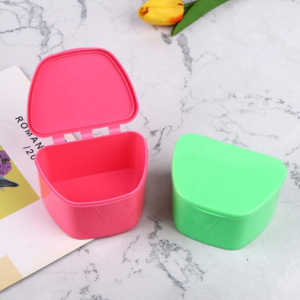 CABEZA Hộp Đựng Răng Giả Chỉnh Hình Chăm Sóc Răng Miệng Nhiều Màu Giá Đỡ