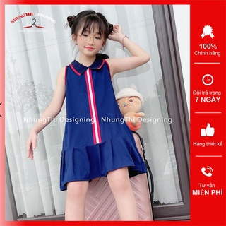 Váy polo sát nách dáng đuôi cá cho bé gái từ 10-37kg Đầm sát nách bé gái - Hỗ trợ đổi size