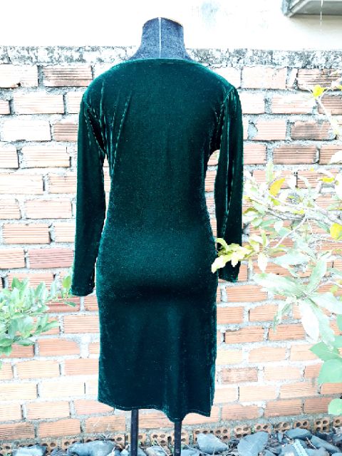 Đầm body nhung mỏng, size M