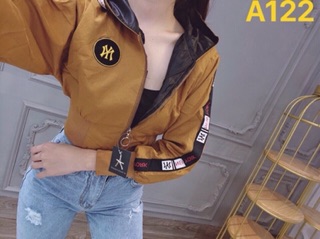 Áo khoác lửng chạy viền bo eo