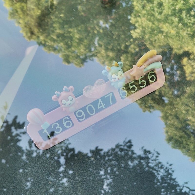 Thẻ Đậu Xe Tạm Thời Hình Động Vật Hoạt Hình Đáng Yêu