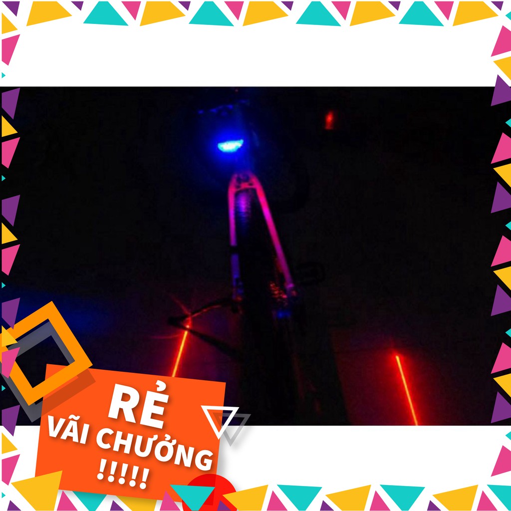 (Xả Kho) Đèn hậu xe đạp cảnh báo - 3408 (Rẻ Là Mua)