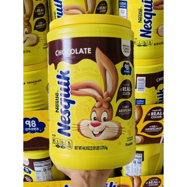 &lt;CHÍNH HÃNG&gt; Bột Chocolate Nesquik 1.275kg (mẫu mới)