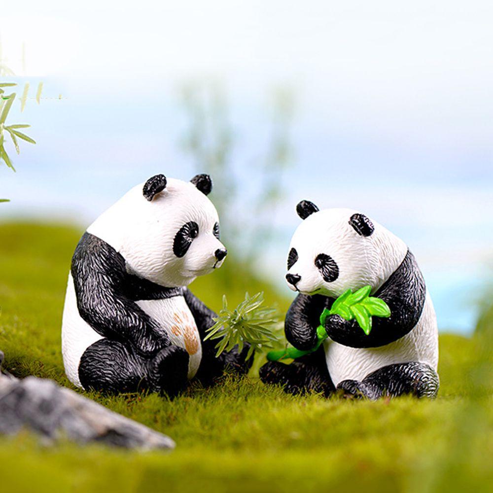 Set 4 / 8 Tượng Gấu Trúc Mini Trang Trí Cây Bonsai
