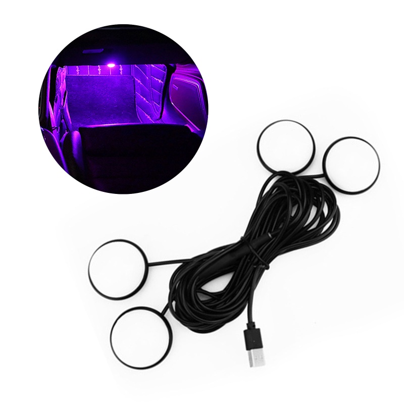 Đèn Led USB Trang Trí Nội Thất Xe Hơi Tự Động