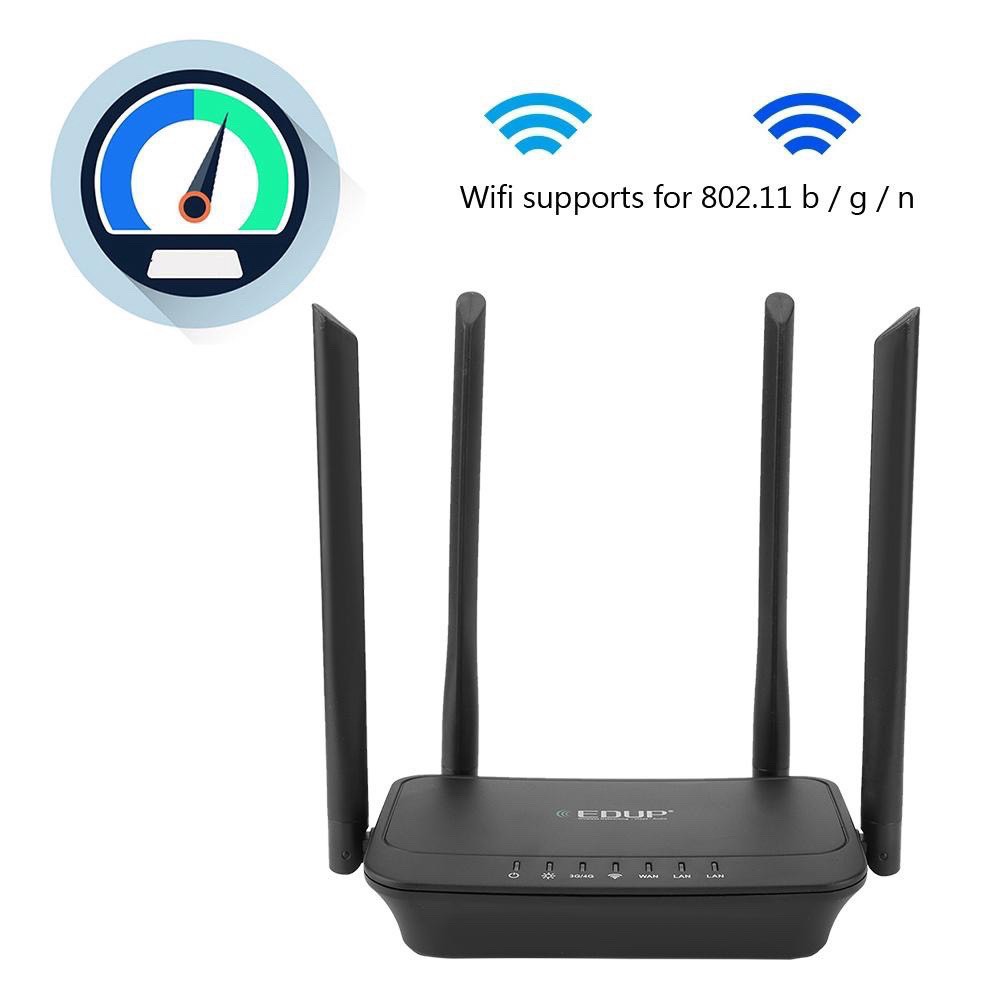 Bộ phát Wifi 4G Edup R102 chuẩn N300 tốc độ 300Mbps. Hỗ trợ 32 thiết bị