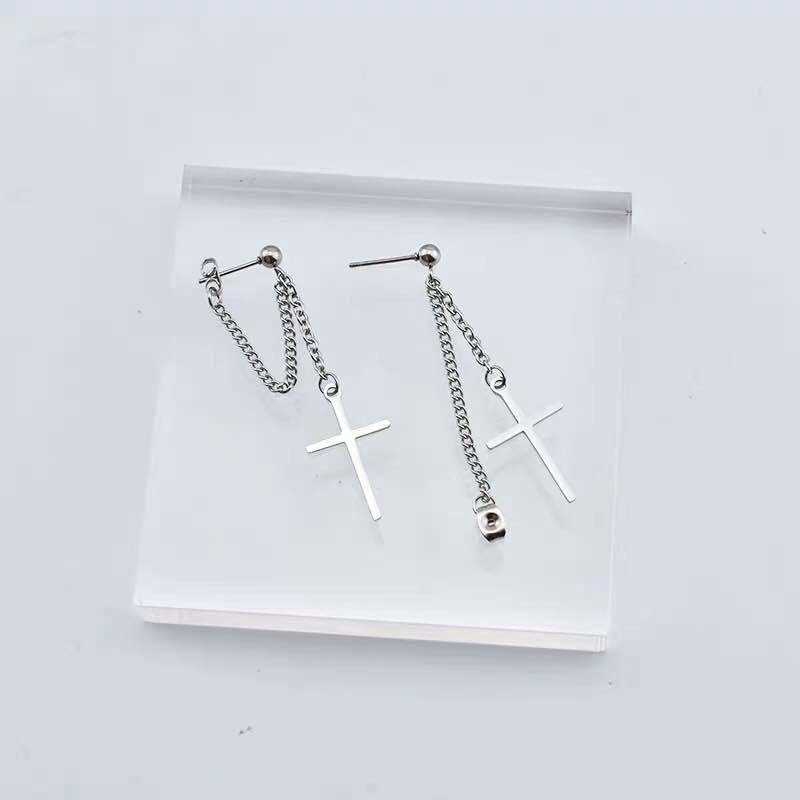 Khuyên tai chuỗi hình thánh giá phong cách Hàn Quốc