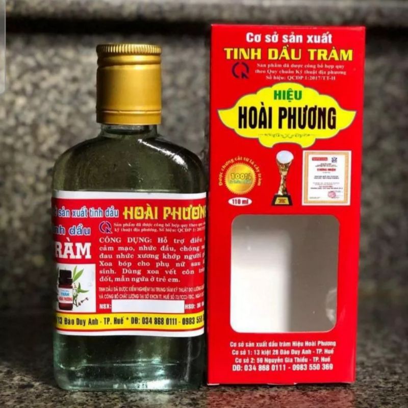 Tinh Dầu Tràm Huế Loại ĐẶC BIỆT Hoài Phương 110ml, có tem chống giả
