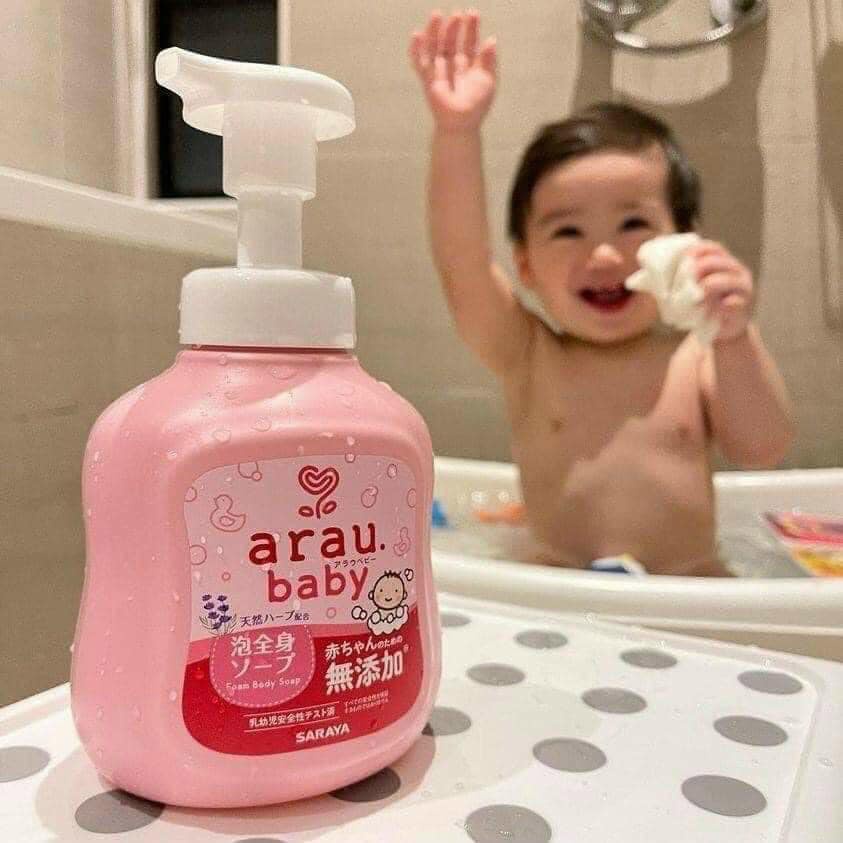 Sữa Tắm Gội 2 In1 Arau Baby Chiết Xuất Thảo Mộc Thiên Nhiên Nhập Khẩu Nhật Bản An Toàn Cho Bé Sơ Sinh Hương Thơm Dịu Nhẹ