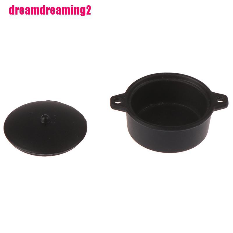 Mô Hình Chậu Cây Mini Màu Đen Tỉ Lệ 1: 12 Dùng Trang Trí Nhà Búp Bê