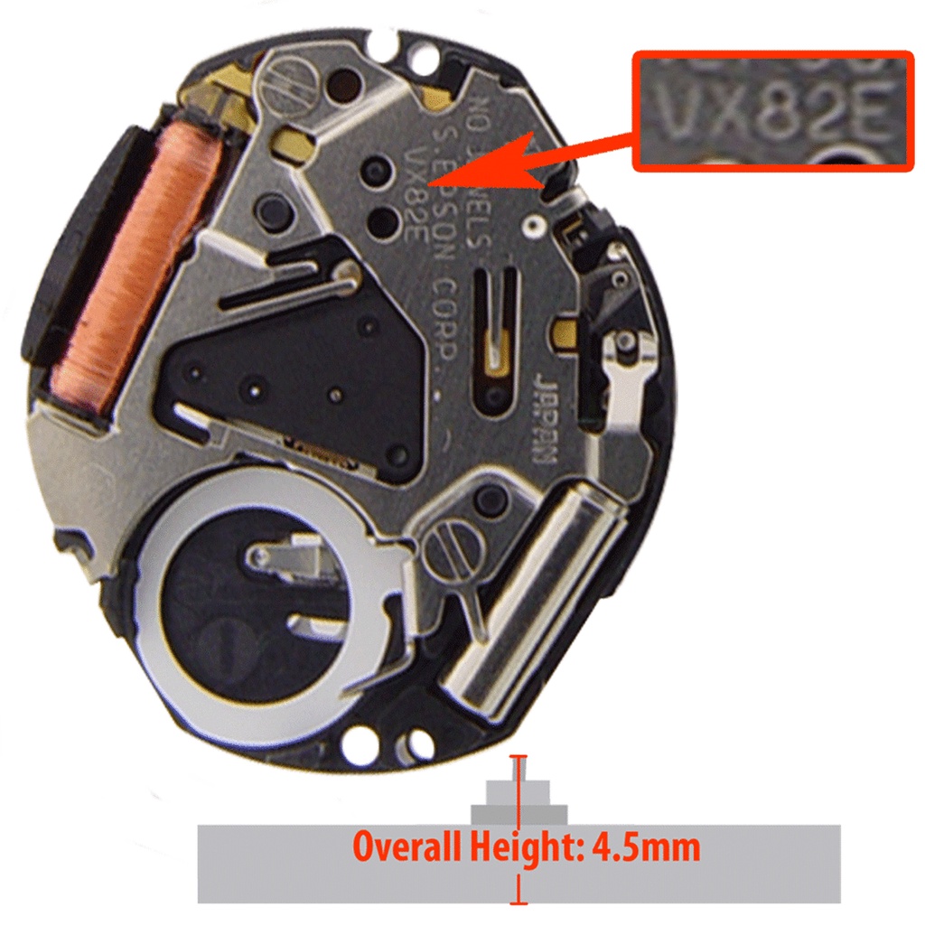 Máy đồng hồ Seiko Epson VX82E VX82 Japan Movement 1 lịch máy OP