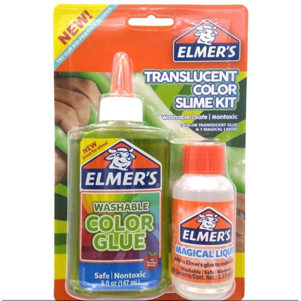 [ Chính hãng ] Bộ Dụng Cụ Làm Slime Elmer's Translucent Color Slime Kit nhiều màu ( 1 bộ / vỉ ) chất