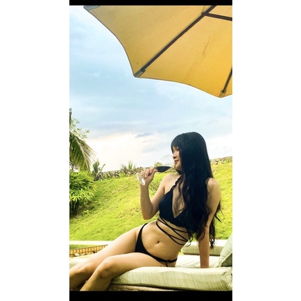 Bikini đồ bơi đi biển 2 mảnh quần lọt khe,áo dây rút kiểu dáng sexy