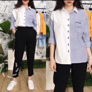 Áo sơ mi sọc tay dài