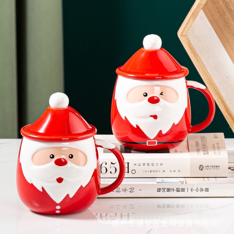 Ly Sứ Ông Già Noel Kèm Muỗng Cực Xinh